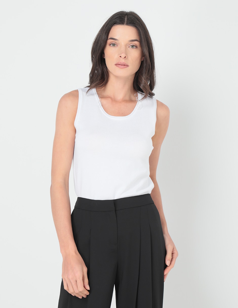 Suéter cuello redondo para mujer
