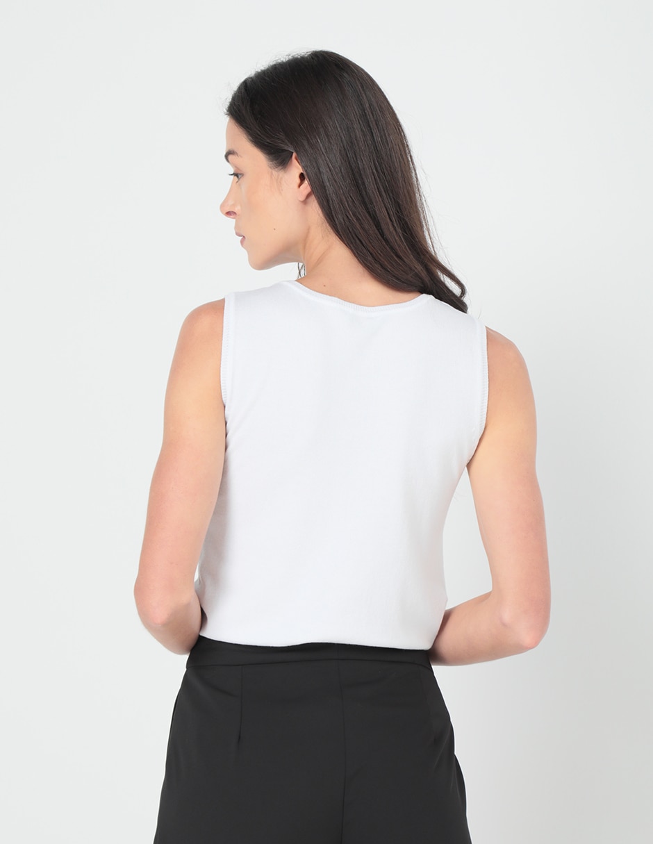 Suéter cuello redondo para mujer