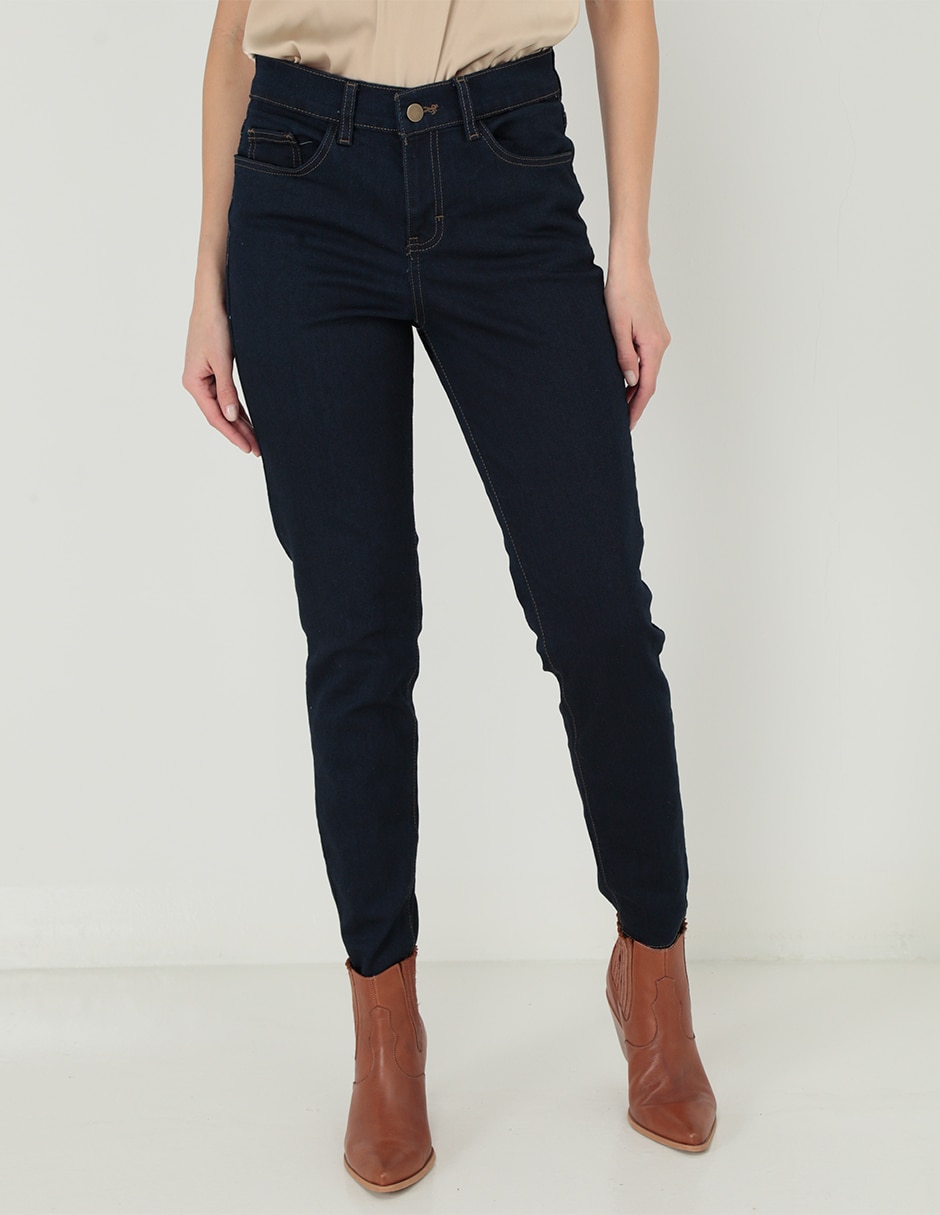 Jeans slim corte cintura para mujer Jeans slim corte cintura para mujer