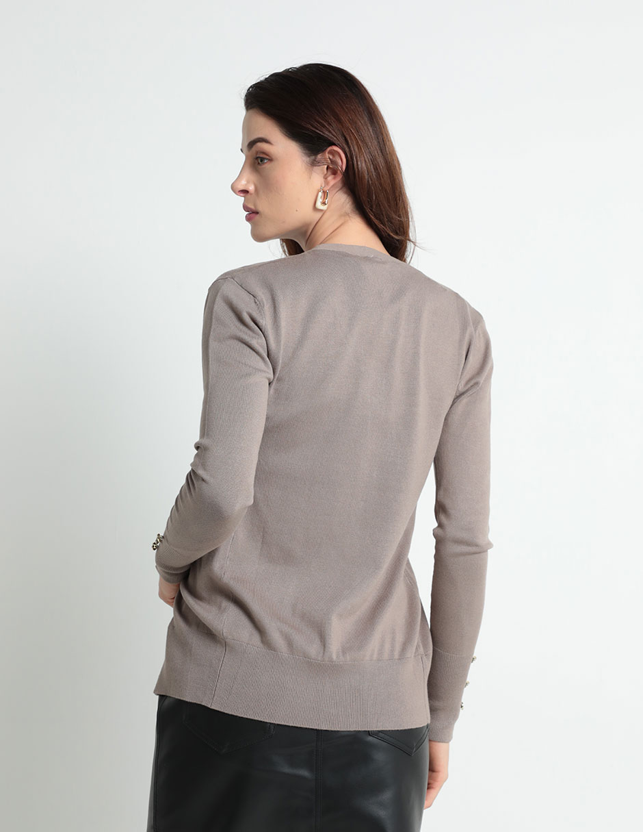 Suéter cuello V para mujer 4