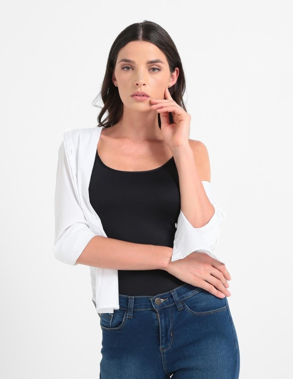 Top cuello redondo tirante delgado 5