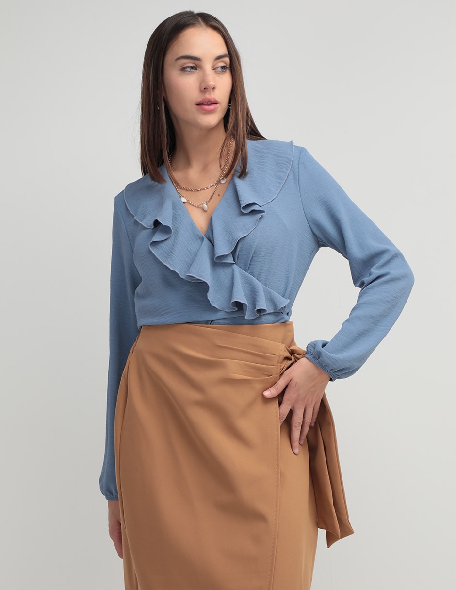 Blusa túnica Vitos celyn manga corta para mujer