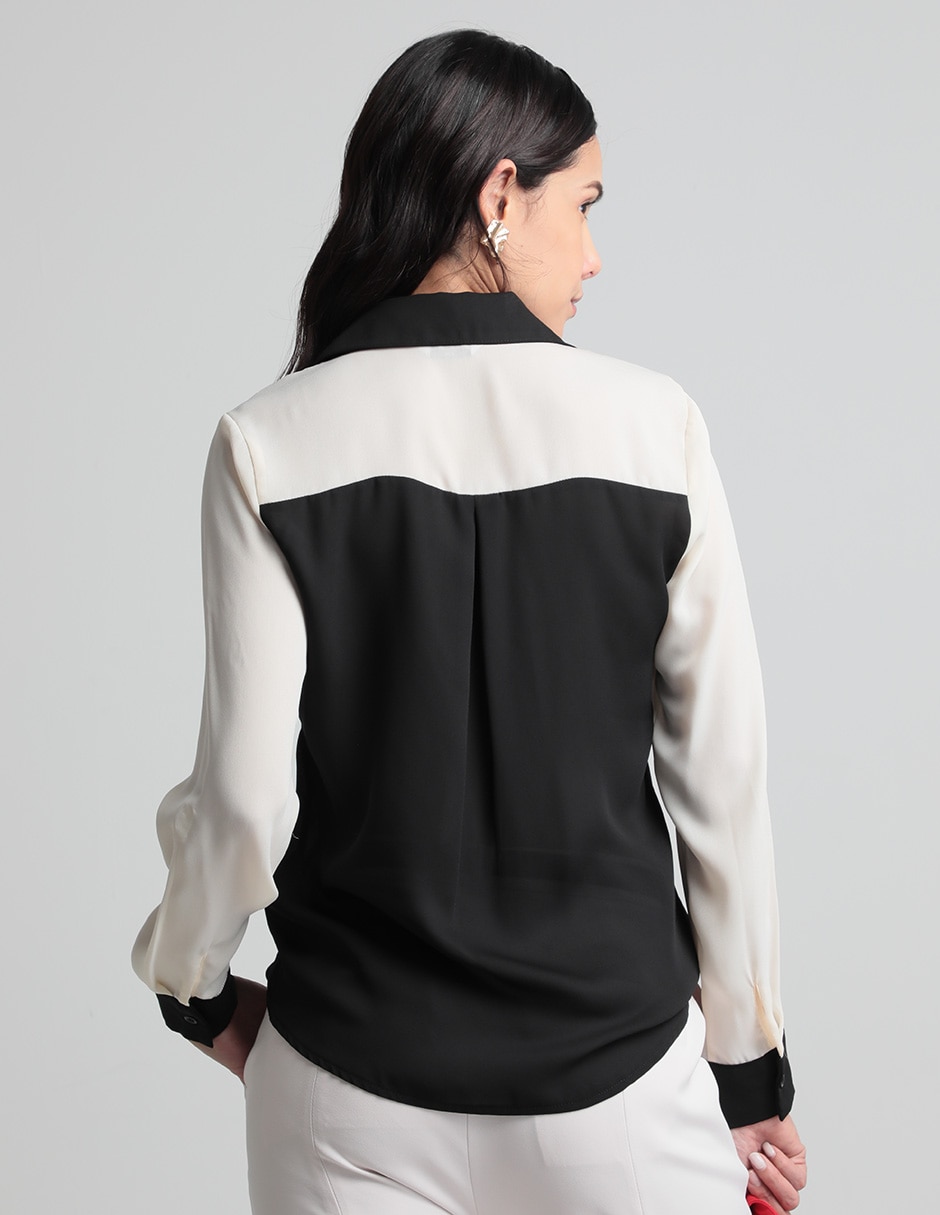 Blusa Contempo manga larga para mujer