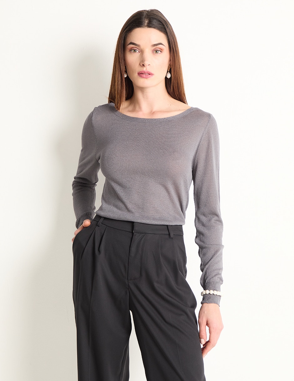 Suéter cuello redondo para mujer Suéter cuello redondo para mujer