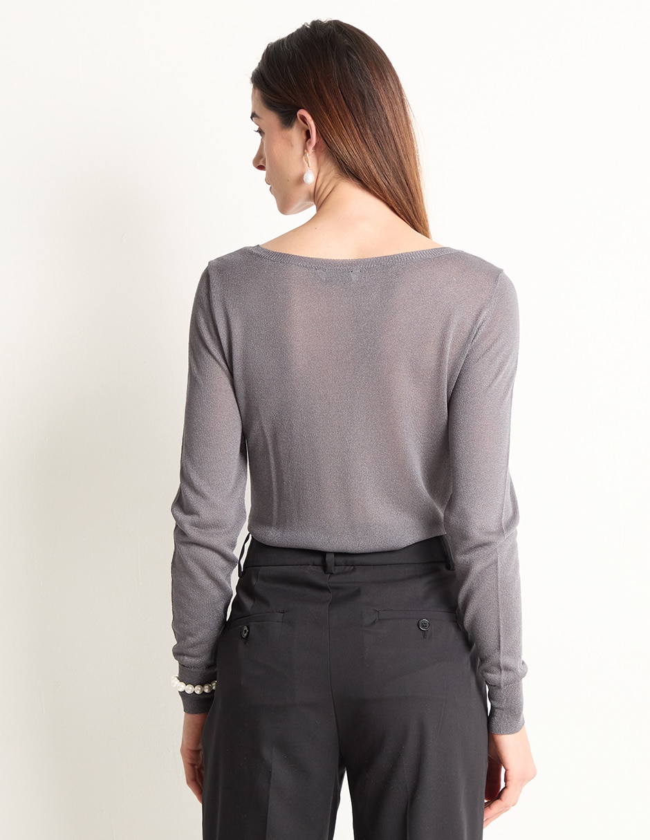 Suéter cuello redondo para mujer 5