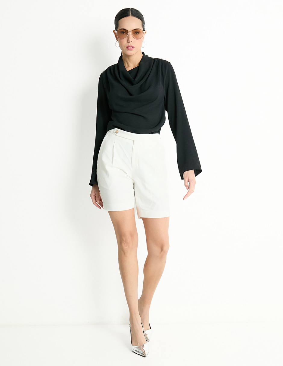 Blusa camisera Kur.Kuma manga larga para mujer