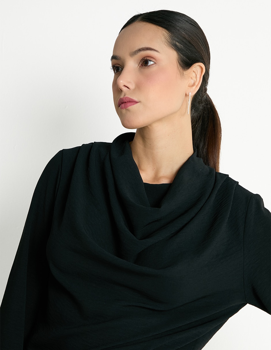 Blusa camisera Kur.Kuma manga larga para mujer
