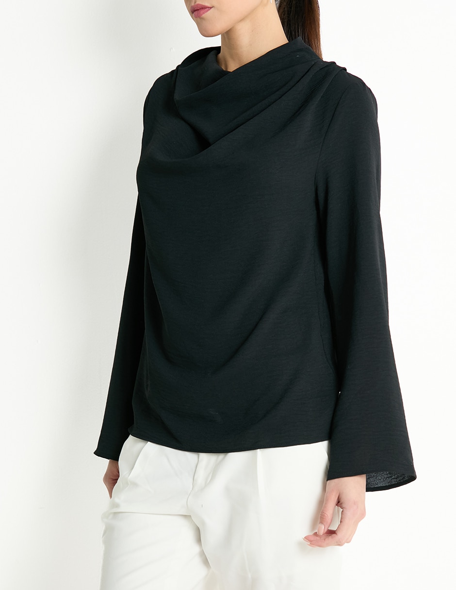 Blusa camisera Kur.Kuma manga larga para mujer