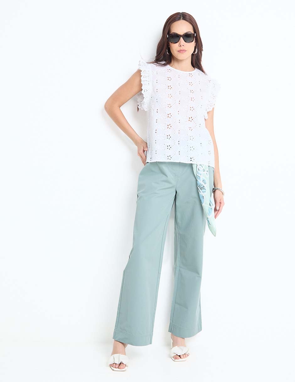 Pantalón de vestir amplio para mujer