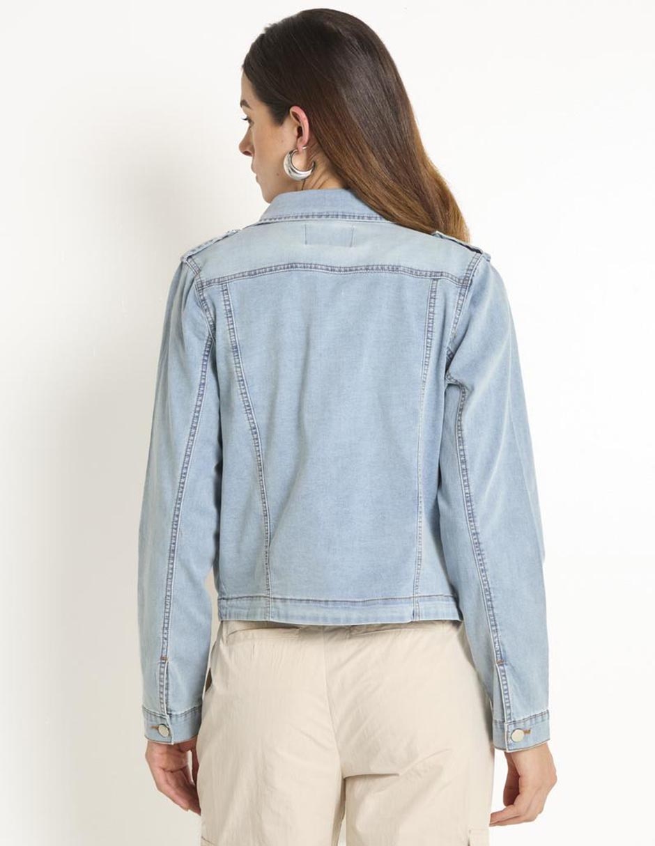 Chamarra denim Contempo para mujer