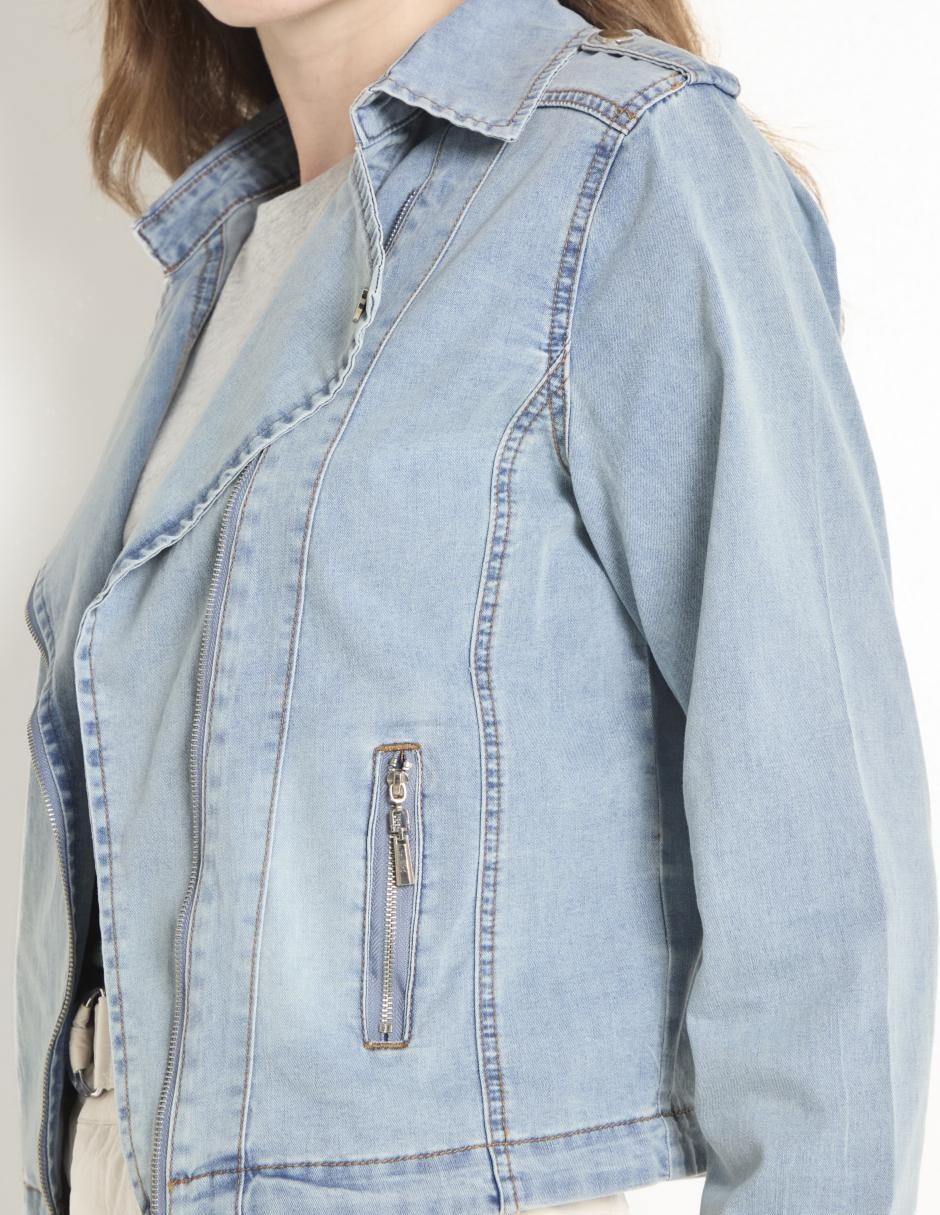 Chamarra denim Contempo para mujer
