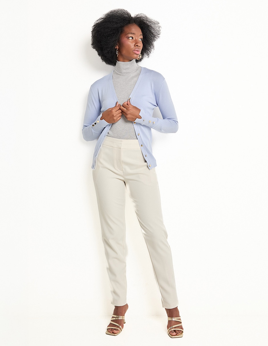 Pantalón de vestir slim para mujer