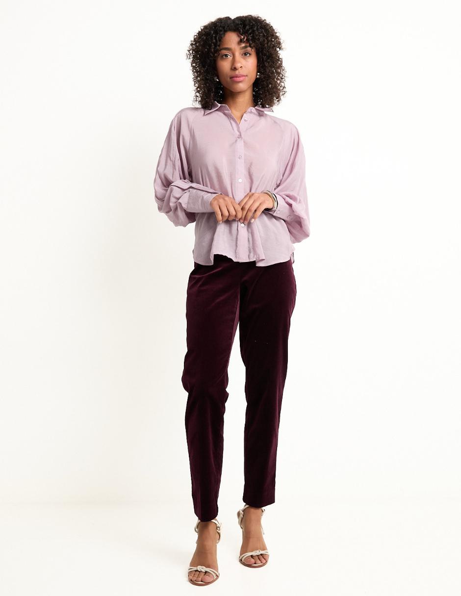 Blusa camisera manga larga para mujer 3