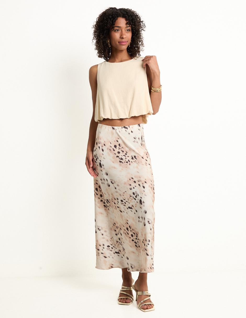 Falda crop a la cintura 3