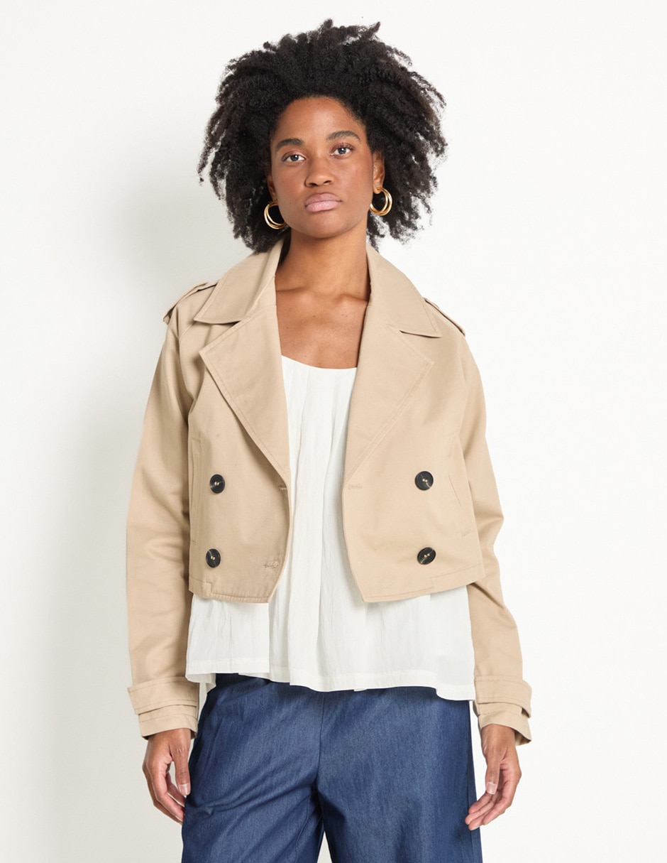 Gabardina casual para mujer