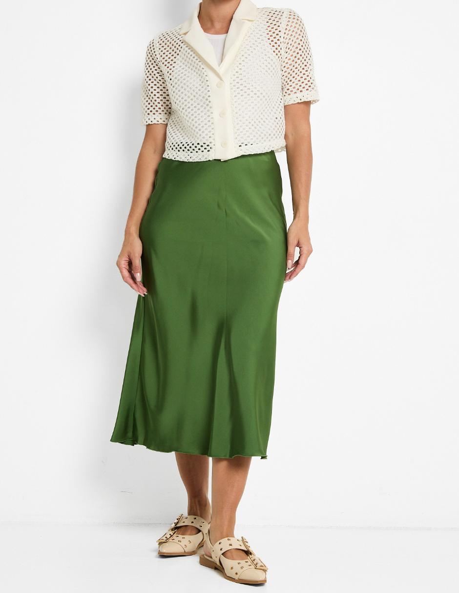 Falda midi cintura alta Falda midi cintura alta