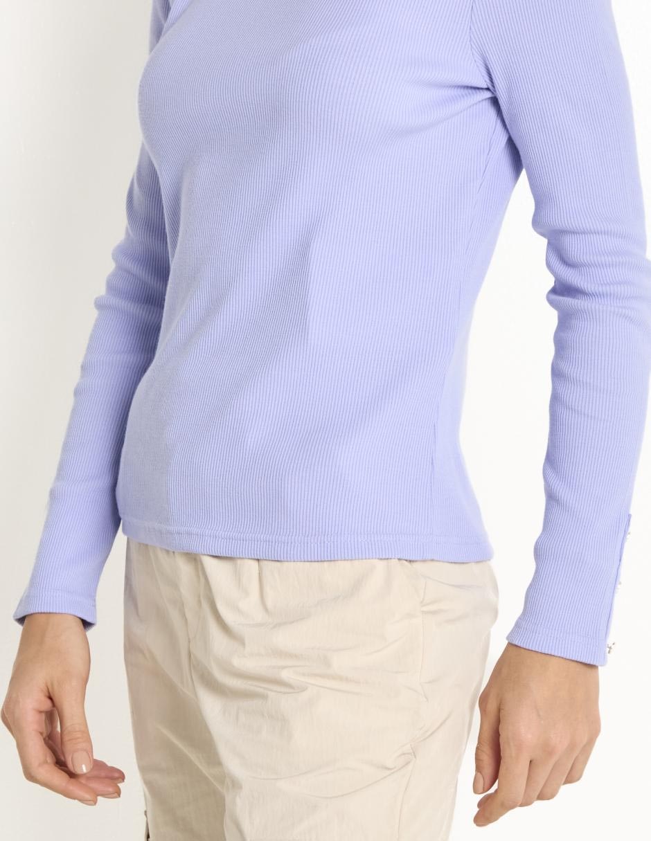 Playera manga larga cuello redondo mujer 2