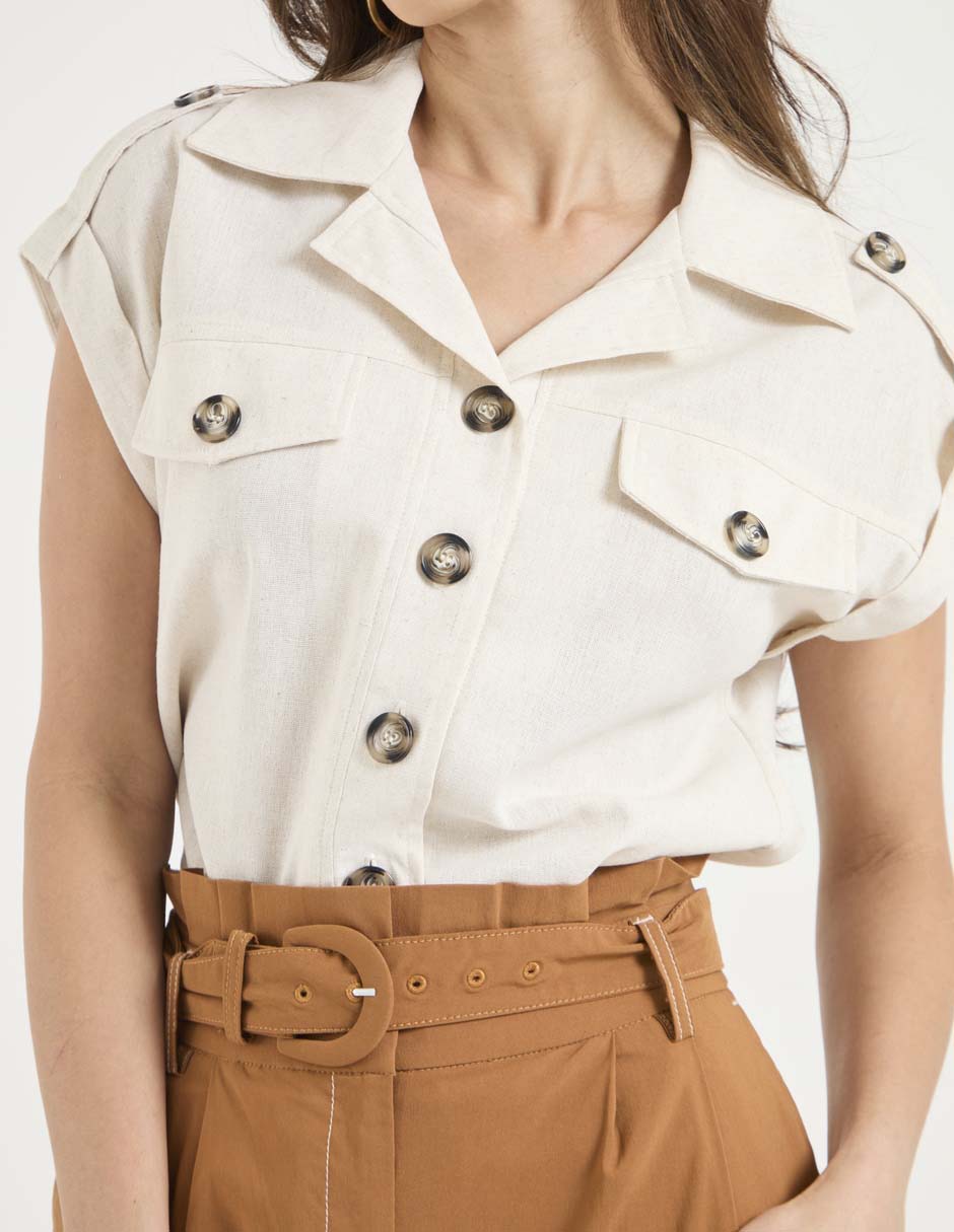 Blusa manga corta para mujer 8