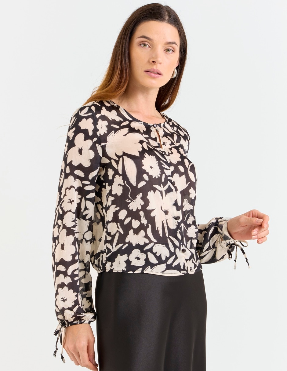 Blusa camisera manga larga para mujer 1