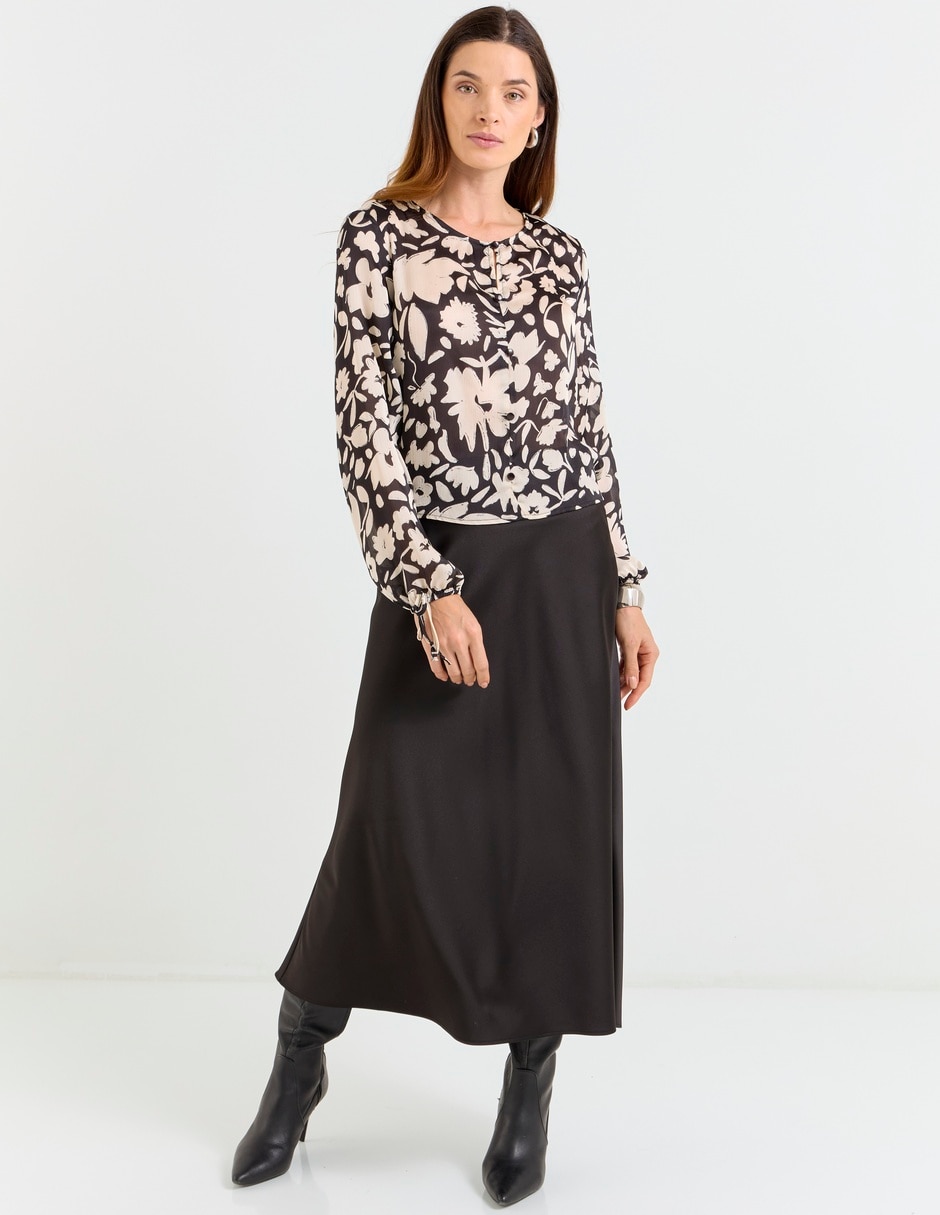 Blusa camisera manga larga para mujer 6