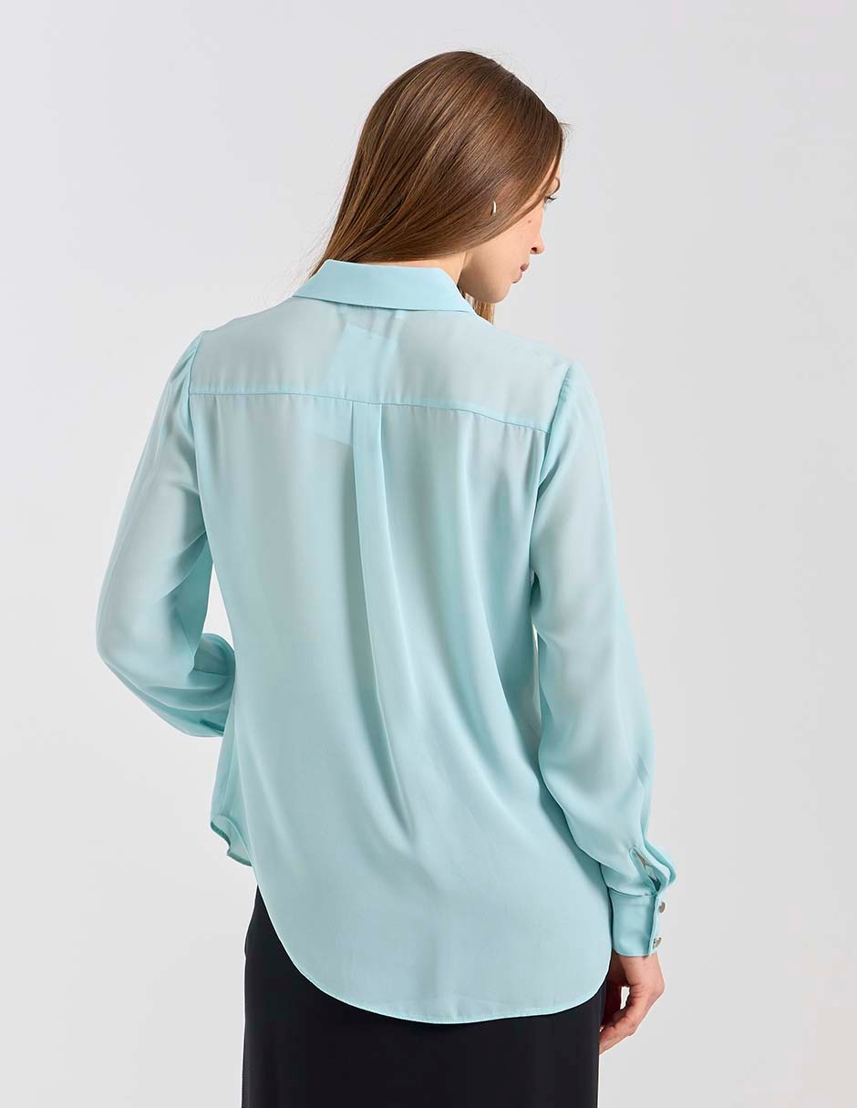 Blusa Contempo manga larga para mujer