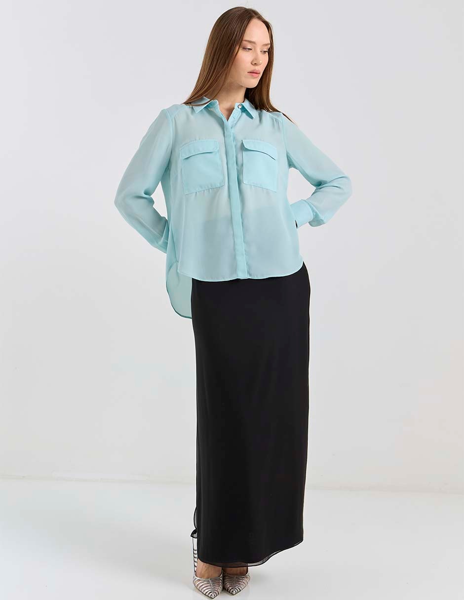 Blusa Contempo manga larga para mujer