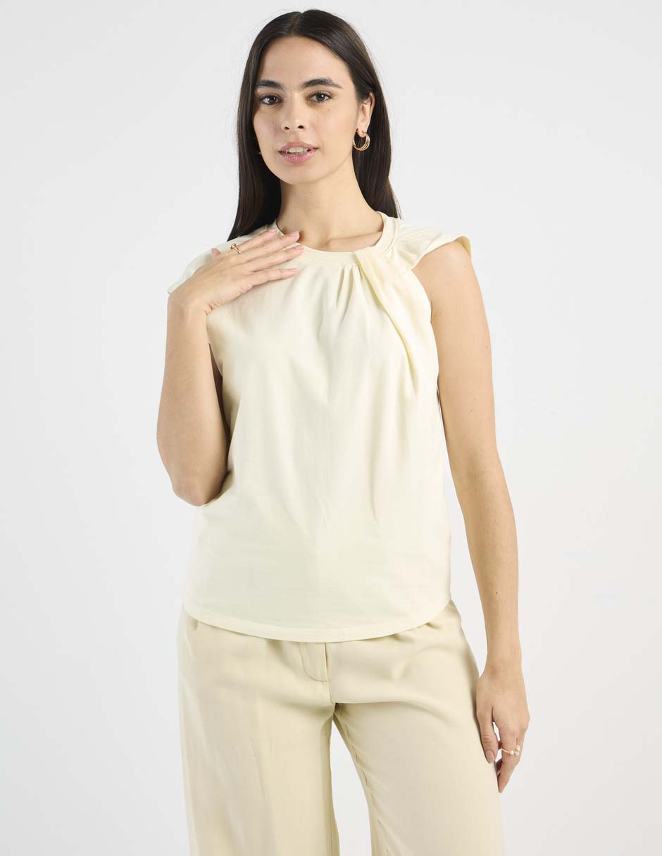 Playera manga corta cuello redondo para mujer Playera manga corta cuello redondo para mujer