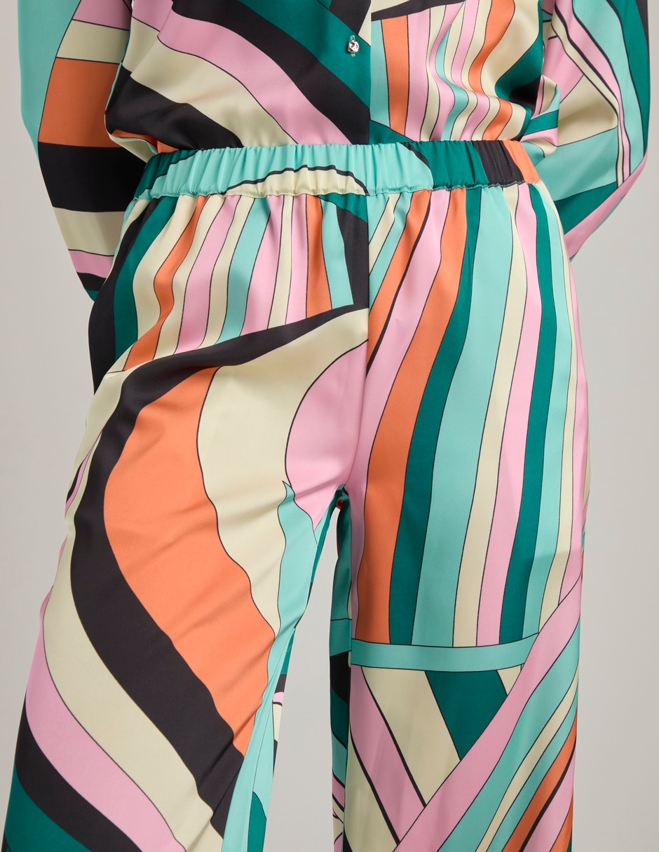 Pantalón relaxed palazzo para mujer 9