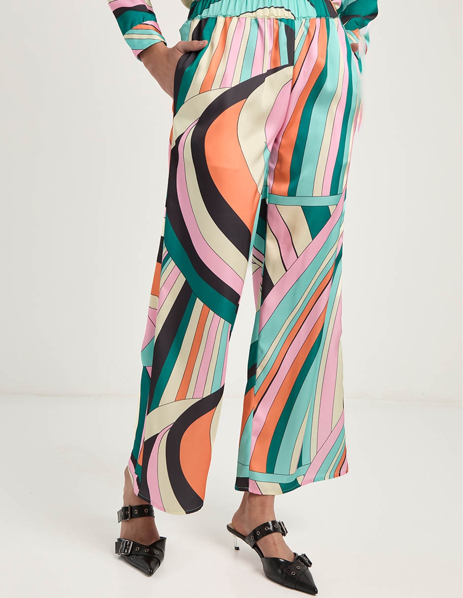 Pantalón relaxed palazzo para mujer 10