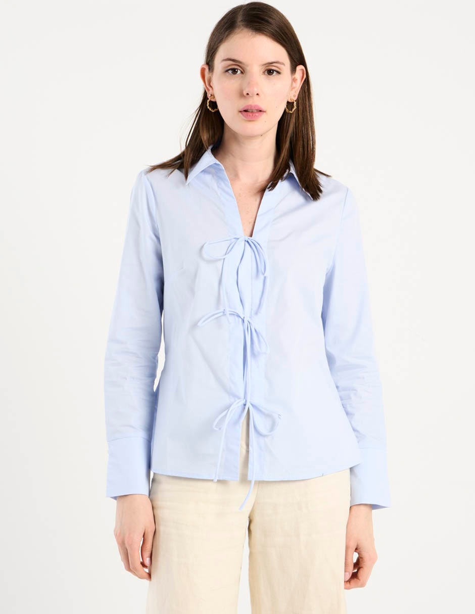 Blusa camisera manga larga para mujer Blusa camisera manga larga para mujer