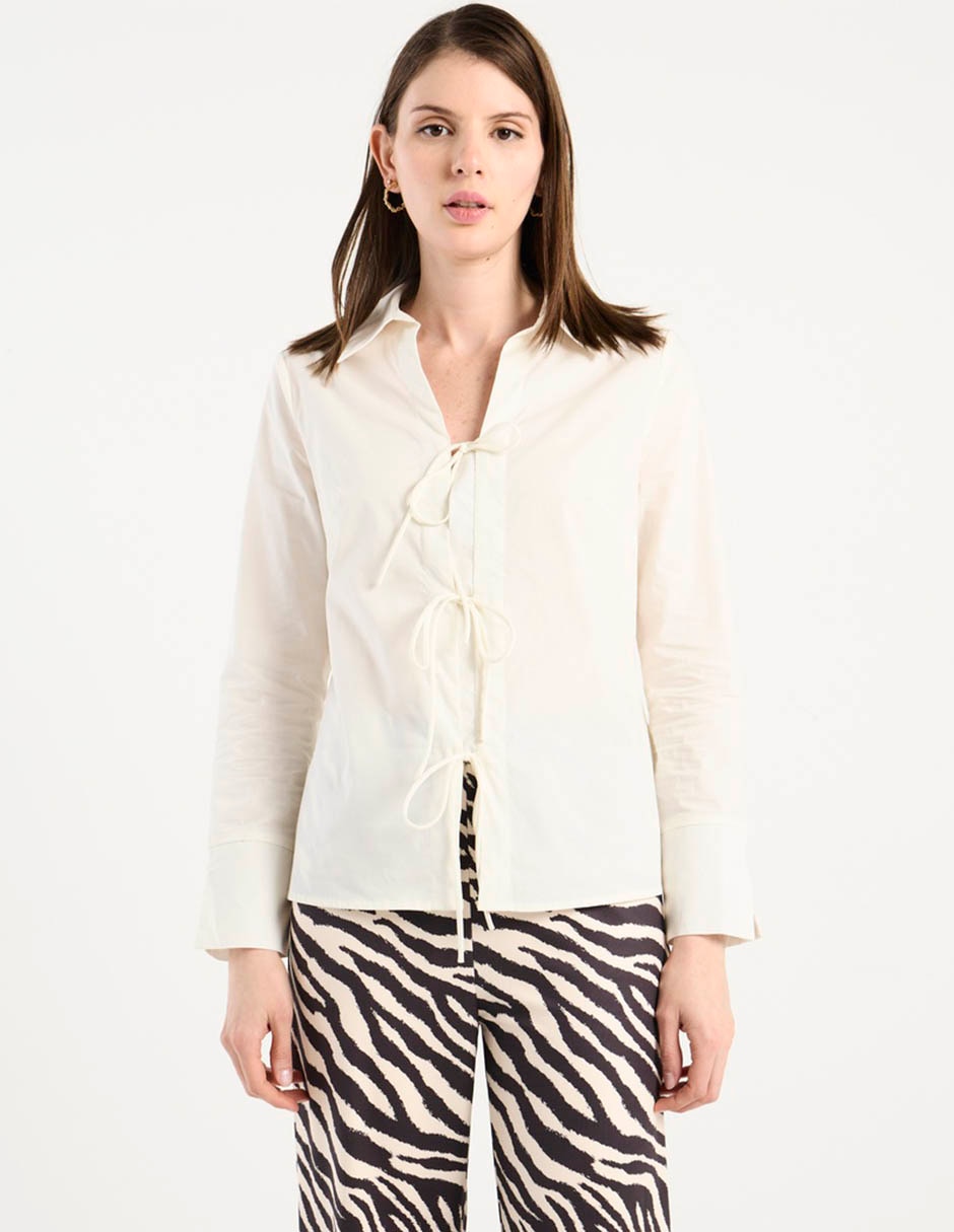 Blusa camisera manga larga para mujer 5