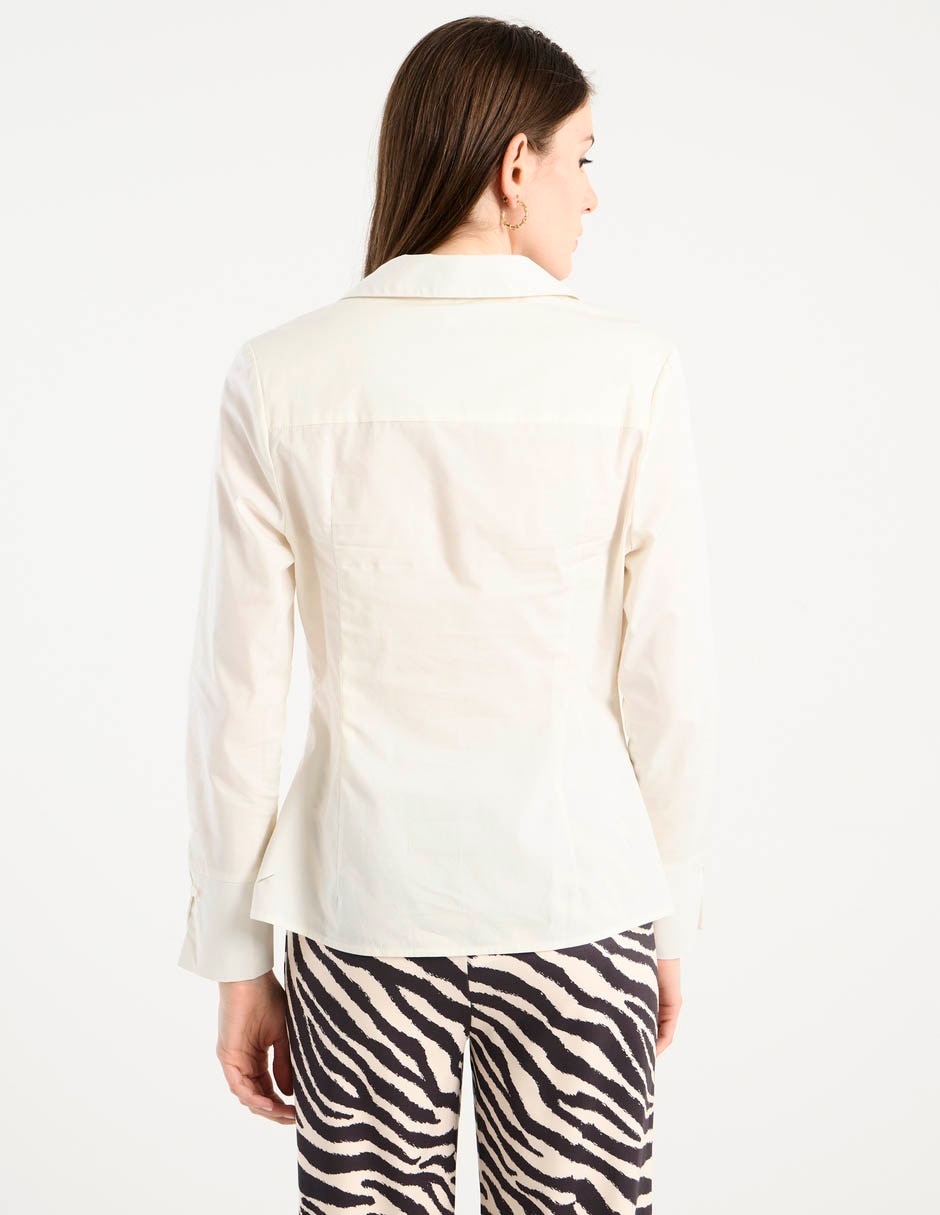 Blusa camisera manga larga para mujer 6