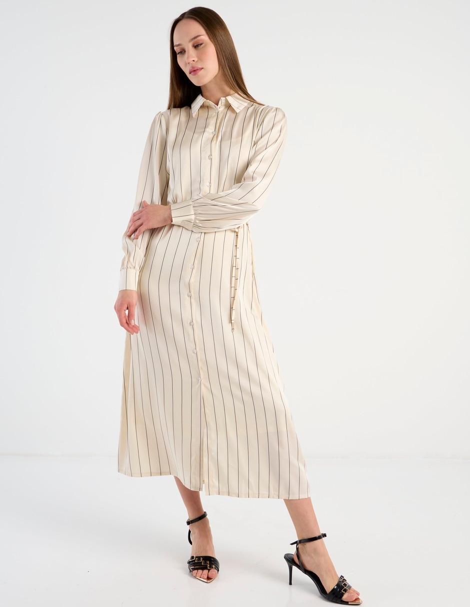 Vestido midi casual Contempo para mujer