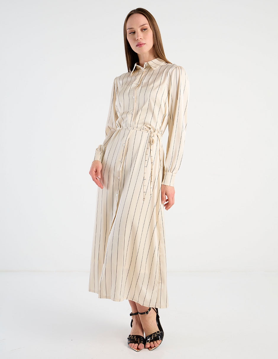 Vestido midi casual Contempo para mujer