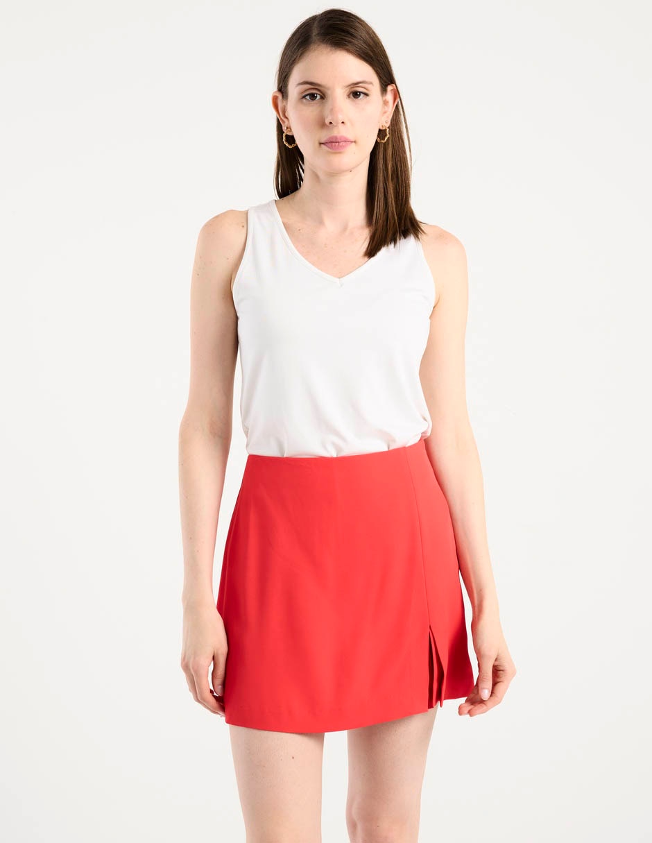 Falda short a la cintura