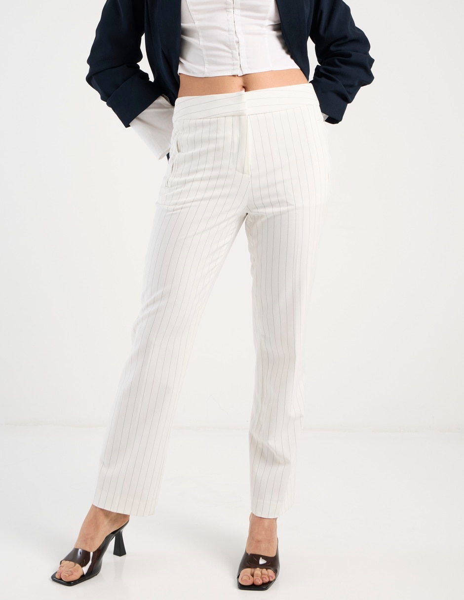 Pantalón capri recto para mujer
