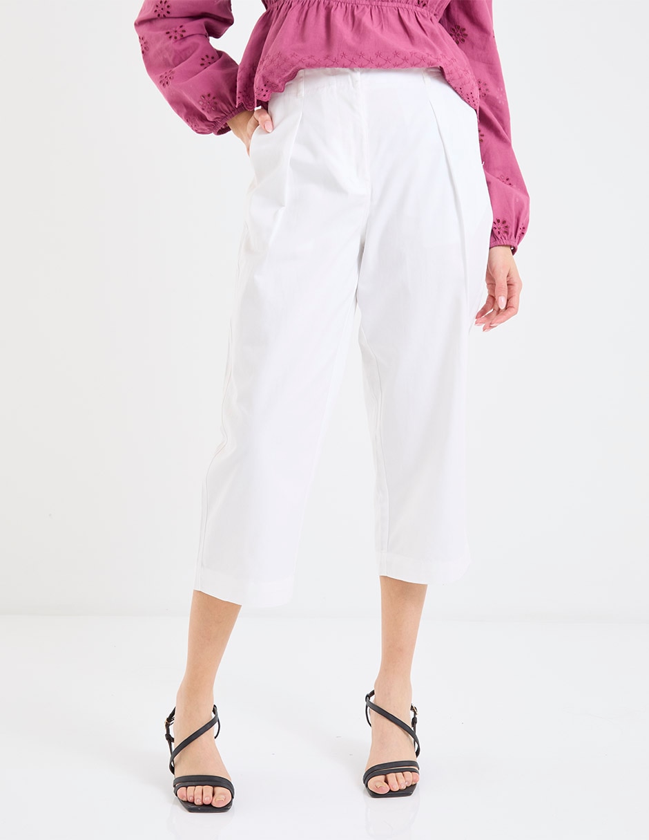 Pantalón capri straight para mujer