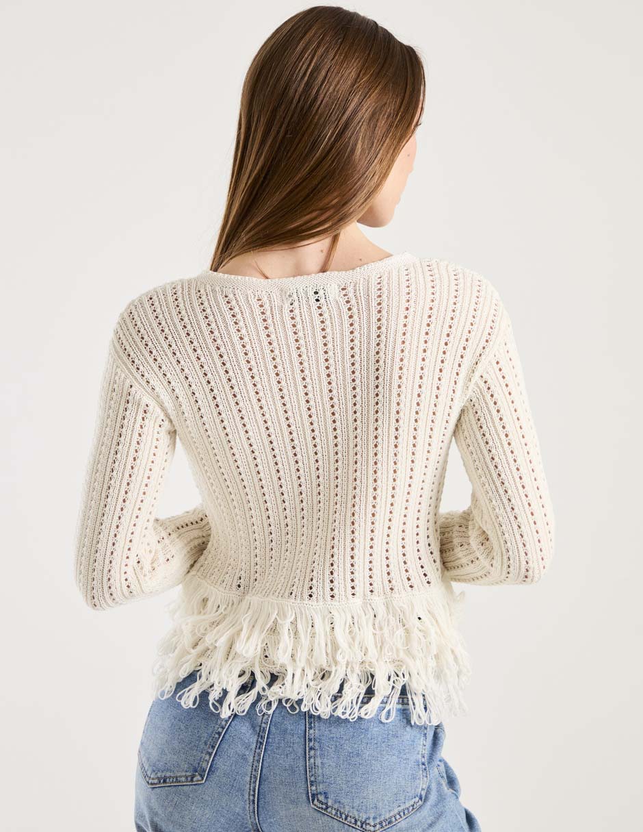 Suéter cuello redondo para mujer