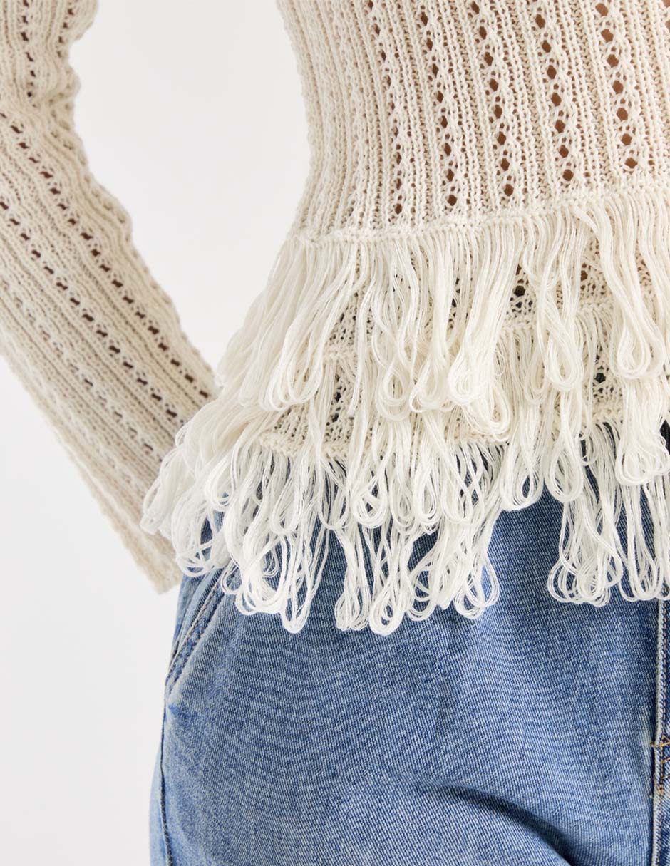 Suéter cuello redondo para mujer