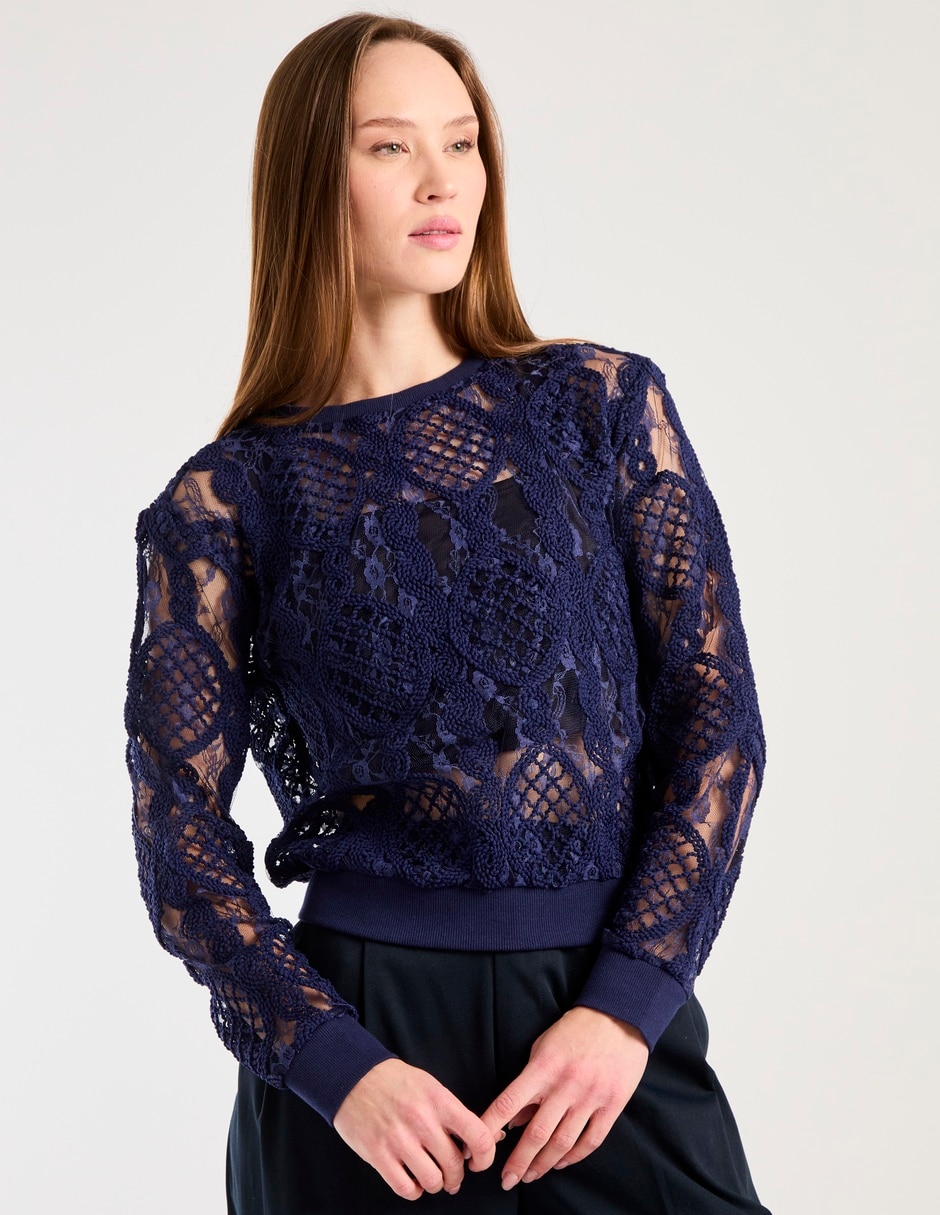 Suéter cuello redondo para mujer Suéter cuello redondo para mujer