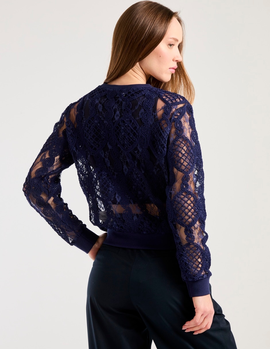 Suéter cuello redondo para mujer 4