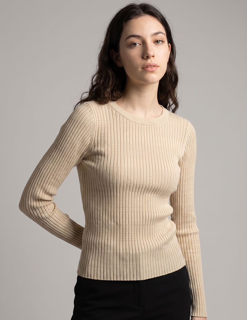 Suéter cuello redondo para mujer Suéter cuello redondo para mujer