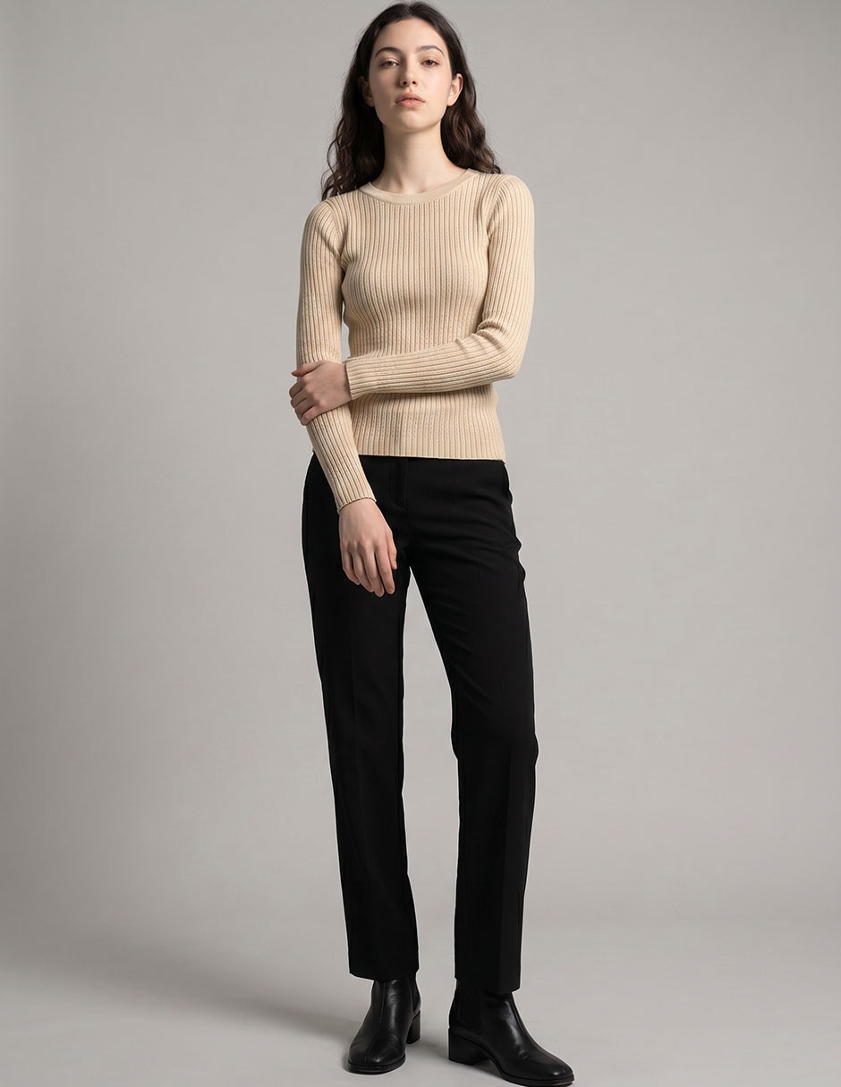 Suéter cuello redondo para mujer 3