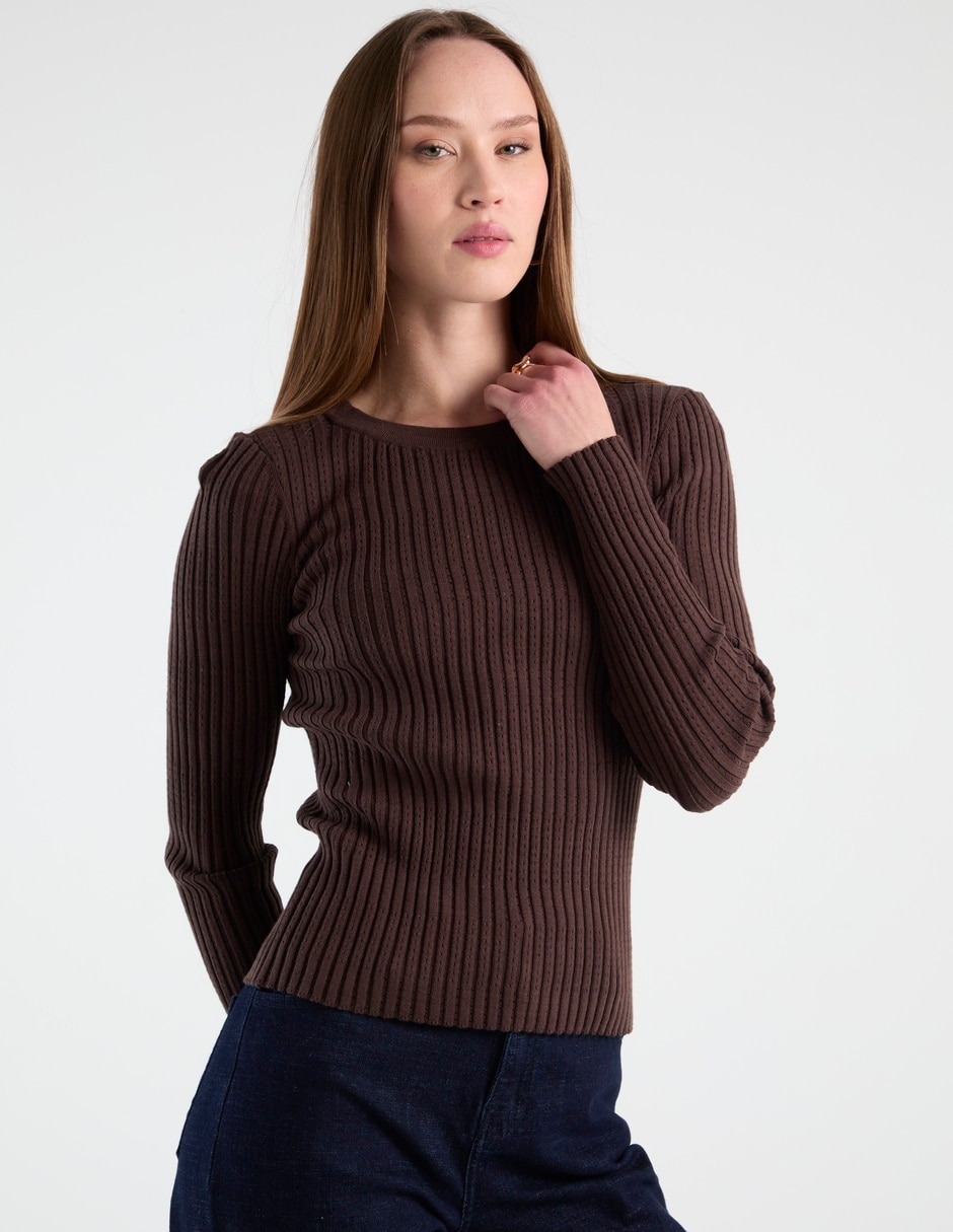 Suéter Contempo cuello redondo para mujer