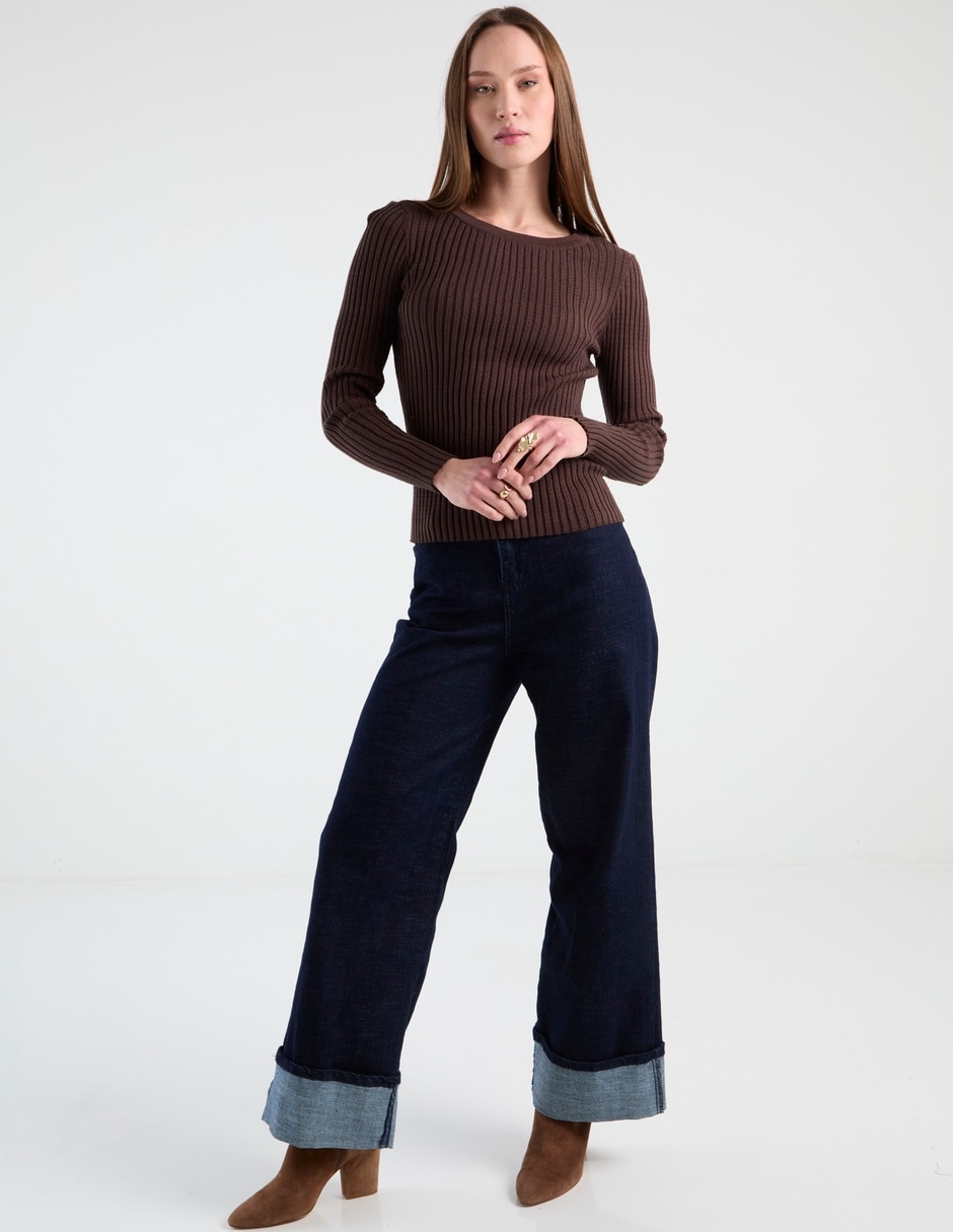 Suéter Contempo cuello redondo para mujer
