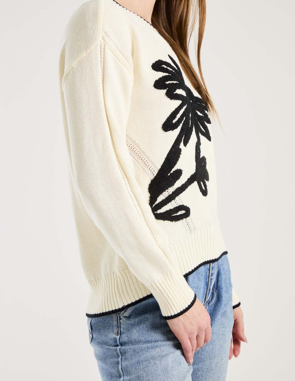 Suéter cuello V para mujer 2