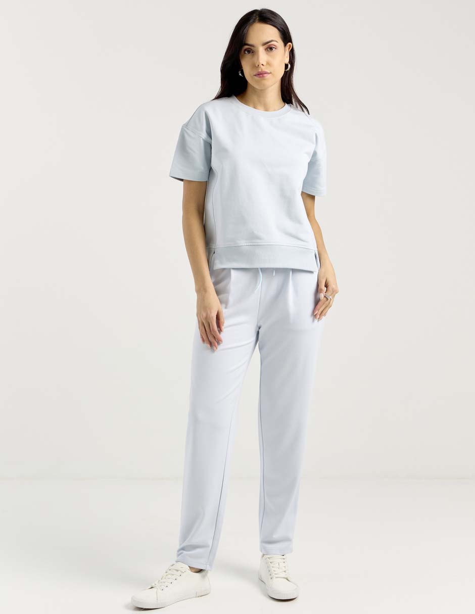 Playera manga corta cuello redondo para mujer 3