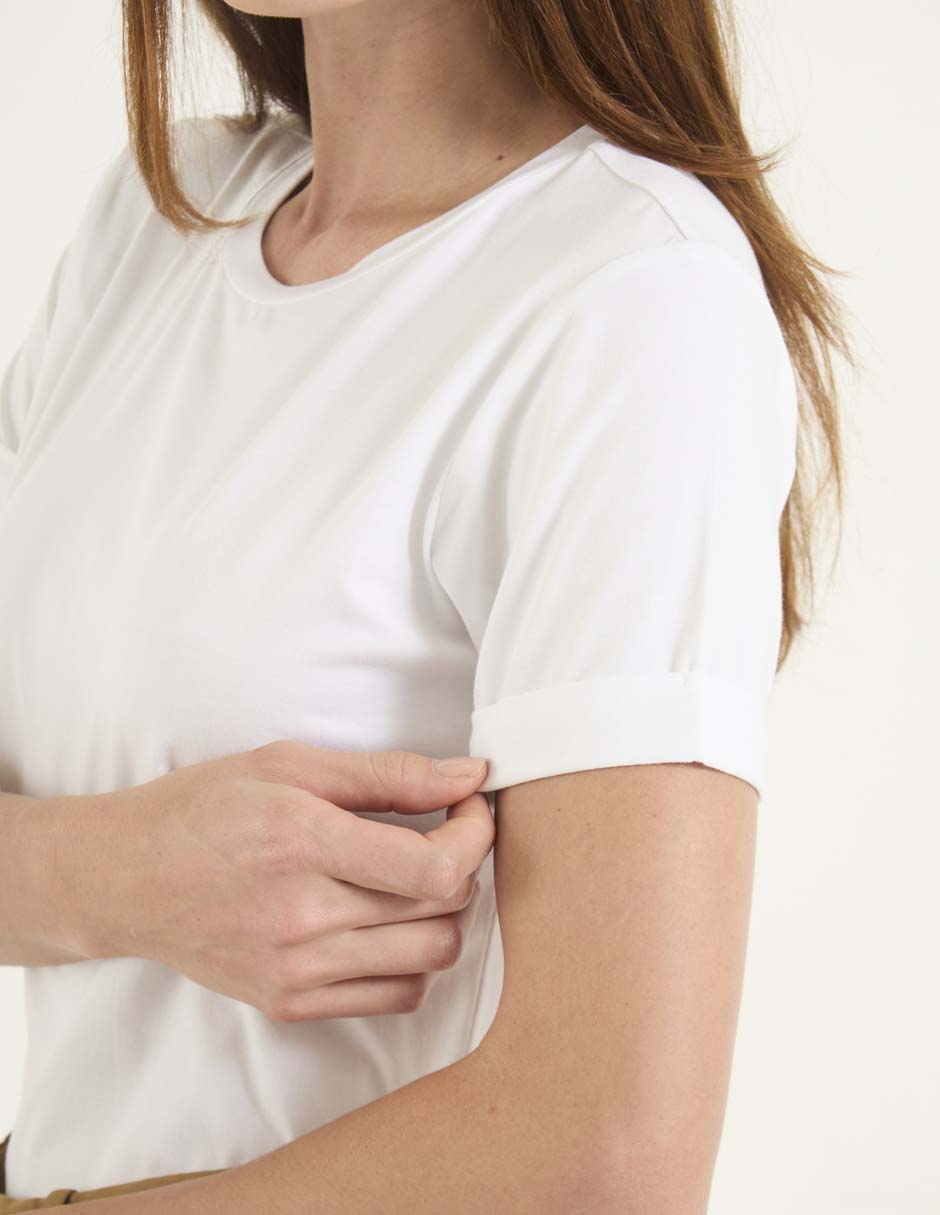 Playera manga larga cuello redondo para mujer 4