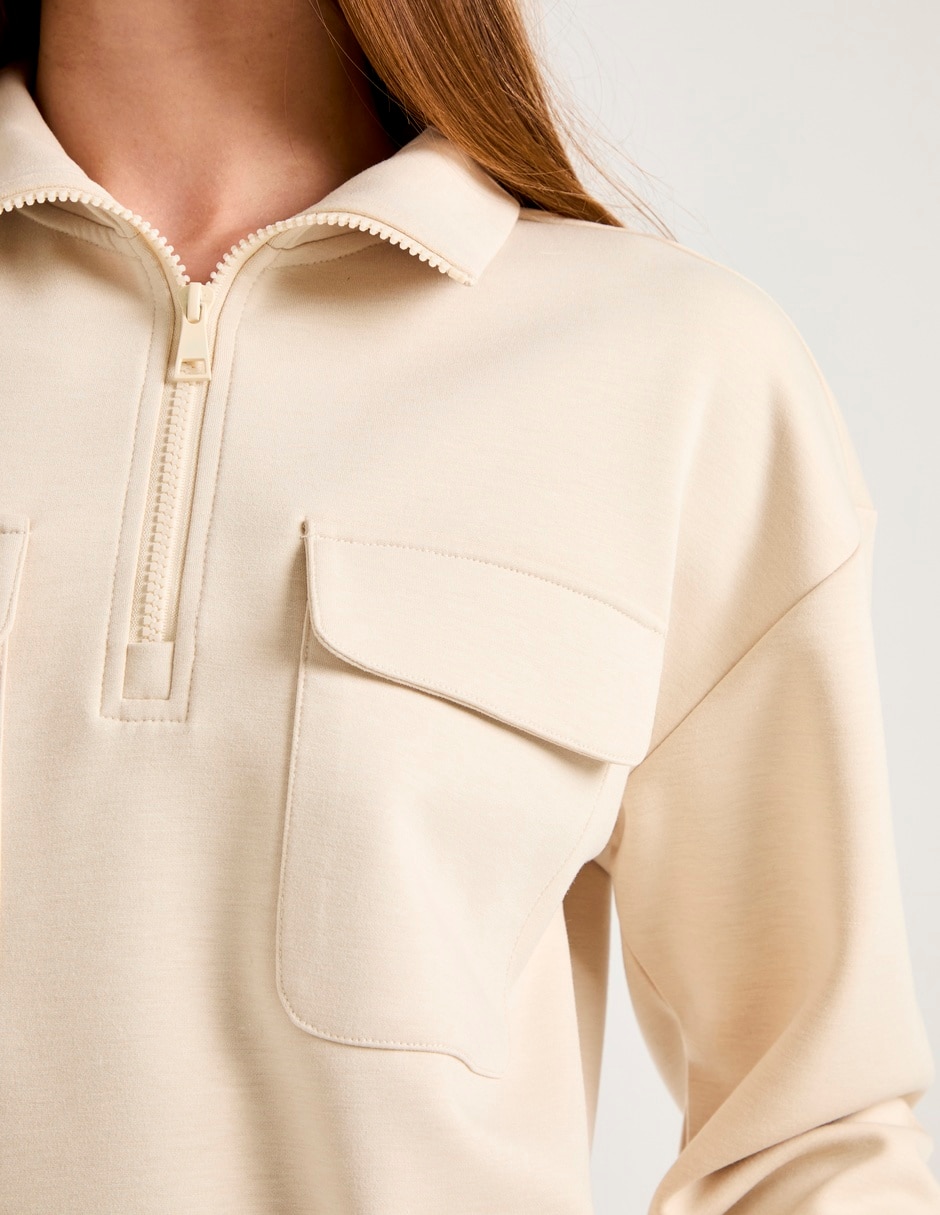 Sudadera con bolsillos Contempo para mujer