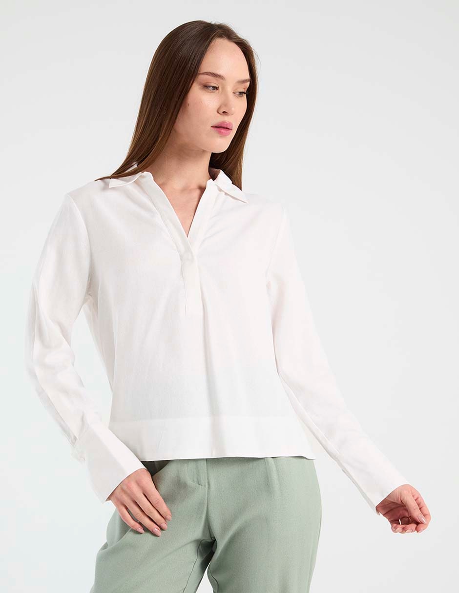 Blusa Contempo manga larga para mujer